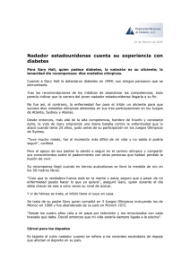 Nadador estadounidense cuenta su experiencia con diabetes