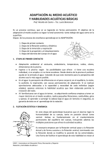 Adaptación al Medio Acuático: Guía de Habilidades Básicas