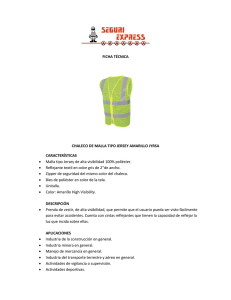 FICHA TÉCNICA CHALECO DE MALLA TIPO JERSEY AMARILLO