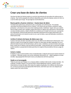 Crear una base de datos de clientes