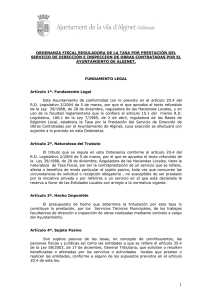 dirección e inspeccion de obras contratadas por el ayuntamiento de