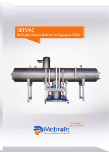 catálogo resfriador tubular de água para chiller