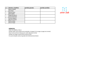 num. Nombre y Apellidos partidos ganados partidos perdidos