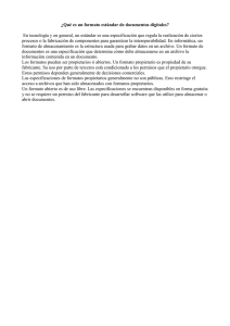 ¿Qué es un formato estándar de documentos digitales? En