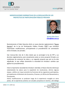 modificaciones normativas en la regulación de los proyectos de