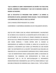 que la américa es libre e independiente de españa y de toda otra