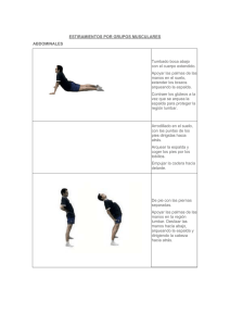 ESTIRAMIENTOS POR GRUPOS MUSCULARES