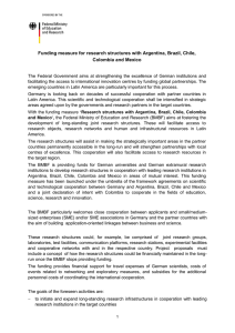 Funding measure for research structures with Argentina, Brazil