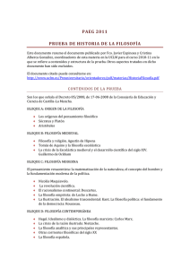 Examen - Historia de la Filosofía