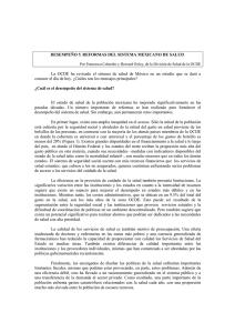 DESEMPEÑO Y REFORMAS DEL SISTEMA MEXICANO