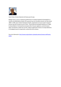 Xavier Pastor, Director Ejecutivo de Oceana para Europa. Biólogo
