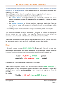 el proceso de medida. errores - Colegio Cristo Rey de Las Rozas