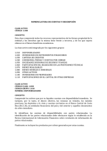 Anexo 2 Nomenclatura Cuentas y Descripción