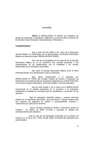 LA PLATA, VISTO, la RESOLUCIÓN Nº 823/03 que establece las