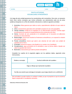 PAUTA ACTIVIDAD VOCABULARIO ATMOSFÉRICO