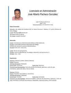 Licenciado en Administración José Alberto Pacheco González