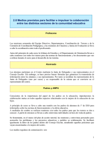 2.8 Medios previstos para facilitar e impulsar la colaboración entre