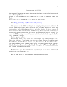 1 Announcement of ASOS12 International Colloquium on