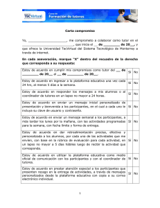1 Carta compromiso Yo, , me comprometo a colaborar como tutor en