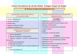 Ciclos Formativos de Grado Medio. Colegio Virgen de Regla