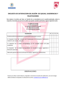 ENCUESTA DE SATISFACCION DEL BUZÓN DE QUEJAS