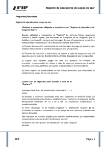 Registro de operadores de juegos de azar
