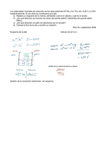 Los potenciales normales de reducción de los semi