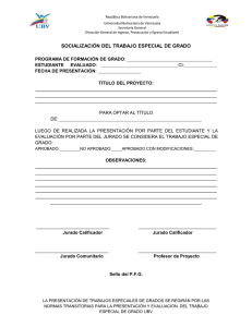 Formato de Socialización del Trabajo Especial de Grado
