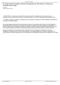 El Jurado declara culpable a Rambo del asesinato