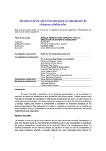 Modelo teórico agro-forestal para la simulación de sistemas