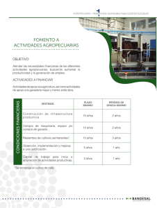 fomento a actividades agropecuarias