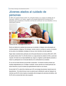 Jóvenes atados al cuidado de personas