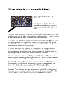 Oferta educativa vs. demanda laboral