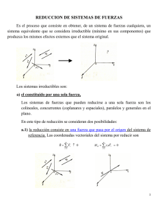 Reducción de Sistemas de Fuerzas: Apuntes de Física