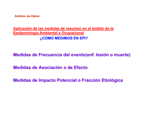 Medidas de Frecuencia del evento( Medidas de Frecuencia del