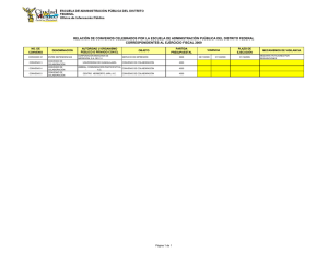 RELACIÓN DE CONVENIOS CELEBRADOS POR LA ESCUELA DE