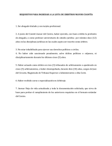 REQUISITOS PARA INGRESAR A LA LISTA DE ÁRBITROS MAYOR