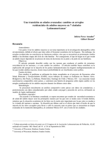 Una transición en edades avanzadas