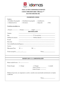 Ficha de Inscripción - Programa de Idiomas