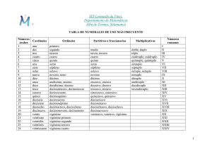 tabla de numerales de uso más frecuente