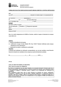 formulario solicitud verificación de equipo medida sometido a
