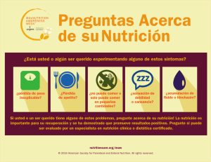 Preguntas Acerca de suNutrición - American Society for Parenteral