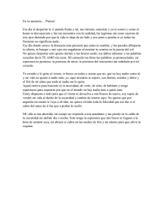 En tu ausencia… Pienso! Ese día al despertar te vi