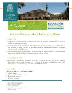 Curso-taller Aprender a hablar en público