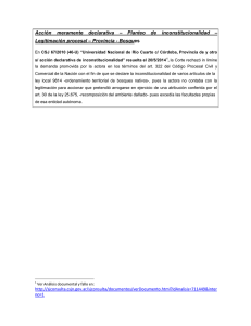 Acción meramente declarativa – Planteo de inconstitucionalidad