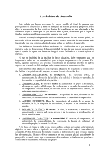 Los ámbitos de desarrollo