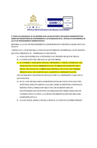a todos los abogados, se les informa que las solicitudes o reclamos