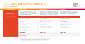 MASTER EN ASESORÍA JURÍDICA DE EMPRESAS PART-TIME