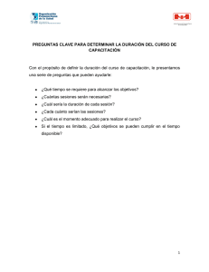 Preguntas clave para determinar la duración del curso