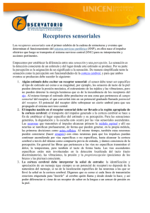 Receptores sensoriales